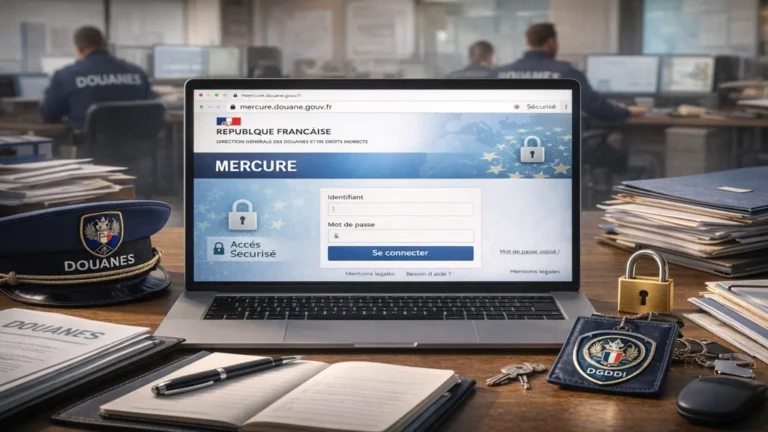Mercure Douane : connexion au portail sécurisé et réglementation import-export 2 Mercure Douane désigne principalement le portail d'accès sécurisé de la Direction Générale des Douanes et Droits Indirects (DGDDI), accessible via mercure.douane.gouv.fr. Cette plateforme permet aux agents des douanes et aux professionnels habilités de se connecter à leur espace personnel, d'accéder à la messagerie Mercure (Zimbra), et de consulter des ressources métier. L'expression "mercure douane" peut également renvoyer à la réglementation sur l'import-export du mercure (substance), encadrée par le règlement (UE) 2017/852 qui interdit le commerce de mercure sauf dérogation. Cet article vous guide pour vous connecter à mercure.douane.gouv.fr, résoudre les problèmes d'accès courants, et comprendre les règles d'importation et exportation du mercure en France. Ce que vous allez découvrir : Accès au portail Mercure Douane et Mon espace personnel Résolution des problèmes de connexion (identifiant, mot de passe) Sécurité et authentification Réglementation import-export du mercure (substance) Mercure Douane : qu'est-ce que le portail mercure.douane.gouv.fr Le portail Mercure Douane constitue l'interface numérique principale de la DGDDI pour ses agents et partenaires professionnels. Comprendre son rôle et son fonctionnement facilite la navigation et la résolution de problèmes. Fonction du portail Mercure Mercure.douane.gouv.fr sert de point d'entrée unique pour accéder aux applications métier de la douane française : messagerie professionnelle Zimbra, outils de déclaration, bases documentaires, procédures internes, et ressources de formation. Les agents des douanes y trouvent les informations nécessaires à leurs missions quotidiennes (réglementation, circulaires, contacts internes). Les opérateurs économiques habilités peuvent également y accéder pour certaines démarches spécifiques nécessitant une authentification forte. Public autorisé à se connecter L'accès à Mercure Douane est strictement réservé aux personnes disposant d'une habilitation officielle : agents en poste à la DGDDI, agents en formation, et professionnels du commerce international ayant reçu des identifiants spécifiques pour des procédures déclaratives ou consultatives. Les particuliers et entreprises non habilités ne peuvent pas créer de compte sur ce portail. Différence avec les services douaniers publics Mercure Douane ne remplace pas les plateformes publiques destinées aux entreprises et citoyens, comme douane.gouv.fr (site institutionnel d'information) ou le guichet unique national pour les formalités douanières. Si vous cherchez à effectuer une déclaration douanière en tant qu'entreprise, à consulter des informations sur les droits de douane, ou à contacter les services douaniers, vous devez vous tourner vers ces portails publics, pas vers Mercure. Comment se connecter à Mercure Douane : procédure étape par étape La connexion au portail Mercure suit une procédure d'authentification sécurisée standard. Voici les étapes détaillées. Accéder à la page de connexion Ouvrez votre navigateur web et tapez directement mercure.douane.gouv.fr dans la barre d'adresse. Ne passez jamais par un moteur de recherche ni par un lien reçu par email pour éviter les risques de phishing. La page d'accueil affiche un formulaire de connexion avec deux champs : identifiant et mot de passe. Saisir votre identifiant Votre identifiant vous a été fourni lors de votre prise de poste à la DGDDI ou lors de l'obtention de votre habilitation professionnelle. Il se compose généralement de votre nom de famille suivi d'initiales ou d'un numéro matricule, selon les conventions internes. Saisissez-le exactement tel qu'il vous a été communiqué, en respectant majuscules et minuscules si précisé. Entrer votre mot de passe Tapez votre mot de passe dans le champ prévu. Par mesure de sécurité, les caractères apparaissent masqués (points ou étoiles). Vérifiez que votre clavier est configuré en azerty (français) et que le verrouillage majuscules (Caps Lock) n'est pas activé accidentellement. Les mots de passe des administrations respectent généralement des critères stricts : longueur minimale, combinaison de lettres, chiffres et caractères spéciaux. Valider et accéder à Mon espace personnel Cliquez sur le bouton "Se connecter" ou "Valider". Si vos identifiants sont corrects, vous êtes redirigé vers Mon espace personnel, page d'accueil centralisée affichant les tuiles d'accès aux différents services : messagerie Mercure (Zimbra), applications métier, annuaire interne, documentation. Depuis cet espace, vous pouvez naviguer vers les outils dont vous avez besoin. Première connexion et changement de mot de passe Lors de votre première connexion avec un mot de passe provisoire, le système vous demandera obligatoirement de le modifier. Choisissez un mot de passe robuste que vous n'utilisez nulle part ailleurs. Notez-le dans un endroit sûr (gestionnaire de mots de passe, coffre-fort numérique) ou mémorisez-le de manière sécurisée. Les mots de passe doivent généralement être renouvelés tous les 3 à 6 mois selon la politique de sécurité de la DGDDI. Accéder à la messagerie Mercure (Zimbra) depuis le portail La messagerie Mercure, basée sur la solution Zimbra, constitue l'outil de communication professionnelle principal des agents de la DGDDI. Voici comment y accéder et l'utiliser efficacement. Lancer la messagerie depuis Mon espace personnel Une fois connecté à mercure.douane.gouv.fr, repérez la tuile ou le lien "Messagerie" ou "Zimbra" dans votre espace personnel. Cliquez dessus pour ouvrir l'interface webmail. L'authentification est généralement automatique (SSO - Single Sign-On) : vous n'avez pas besoin de ressaisir vos identifiants si vous êtes déjà connecté au portail Mercure. Interface et fonctionnalités de Zimbra Zimbra propose une interface webmail complète : réception et envoi d'emails, classement par dossiers, carnet d'adresses institutionnel, agenda partagé, création de listes de diffusion. Vous pouvez consulter vos emails professionnels depuis n'importe quel poste connecté à Internet, sans configuration logicielle particulière. L'interface ressemble à celle de Gmail ou Outlook Web, facilitant la prise en main. Configuration sur client de messagerie (optionnel) Si vous préférez utiliser un client de messagerie lourd (Outlook, Thunderbird), vous pouvez configurer l'accès à votre compte Zimbra via les protocoles IMAP ou POP. Les paramètres de configuration (serveur entrant, sortant, ports, sécurité SSL/TLS) sont fournis par le support informatique de votre direction. Cette configuration permet de consulter vos emails hors ligne et d'intégrer votre messagerie Mercure à votre environnement de travail local. Bonnes pratiques de sécurité sur la messagerie Ne transférez jamais d'emails professionnels vers une adresse personnelle. Ne cliquez pas sur des liens suspects même s'ils semblent provenir d'un collègue : vérifiez l'expéditeur réel. Ne communiquez jamais vos identifiants Mercure par email, même à un prétendu support informatique. Les demandes légitimes de support ne passent jamais par ce canal. Mot de passe oublié sur Mercure Douane : procédure de réinitialisation Oublier son mot de passe est fréquent, surtout après une période d'absence (congés, formation). Voici comment réinitialiser votre accès. Utiliser la fonction "Mot de passe oublié" Sur la page de connexion de mercure.douane.gouv.fr, cherchez le lien "Mot de passe oublié ?" ou "Réinitialiser mon mot de passe". Cliquez dessus pour lancer la procédure de récupération. Vous devrez saisir votre identifiant et potentiellement répondre à une question de sécurité configurée lors de l'activation de votre compte. Réinitialisation par email de secours Si vous aviez renseigné une adresse email de secours (personnelle ou secondaire) lors de la création de votre compte, un lien de réinitialisation vous sera envoyé à cette adresse. Cliquez sur ce lien (valide généralement 24 heures) pour définir un nouveau mot de passe. Si vous n'avez plus accès à cette boîte email de secours, passez à la procédure manuelle. Contacter le support informatique de la DGDDI Si la réinitialisation automatique échoue, contactez directement le support informatique ou le service RH de votre direction. Vous devrez fournir votre identité, votre numéro de matricule, et éventuellement répondre à des questions de sécurité pour prouver votre identité. Le support générera un nouveau mot de passe provisoire qu'il vous communiquera par un canal sécurisé (téléphone, courrier interne). Éviter le blocage de compte après plusieurs tentatives Après trois tentatives de connexion infructueuses, votre compte peut être temporairement verrouillé pour raisons de sécurité. Ce mécanisme empêche les attaques par force brute. Si vous constatez que votre compte est bloqué, attendez 30 minutes avant de réessayer ou contactez immédiatement le support pour déblocage manuel. N'essayez pas indéfiniment avec des mots de passe aléatoires : cela aggrave le blocage. Problèmes de connexion fréquents et solutions techniques Au-delà des identifiants oubliés, plusieurs problèmes techniques peuvent empêcher l'accès à Mercure Douane. Voici les cas les plus courants et leurs solutions. Erreur "Identifiant ou mot de passe incorrect" alors que vous êtes certain de vos codes Vérifiez que votre clavier est en mode azerty (français) et que le verrouillage majuscules n'est pas activé. Certains mots de passe sont sensibles à la casse. Essayez de taper votre mot de passe dans un éditeur de texte pour visualiser ce que vous tapez, puis copiez-collez-le (méthode à utiliser avec précaution si vous êtes sur un poste partagé). Si le problème persiste, votre mot de passe a peut-être expiré : contactez le support. Page blanche ou erreur 404 lors de l'accès à mercure.douane.gouv.fr Vérifiez que vous avez correctement tapé l'URL : mercure.douane.gouv.fr (sans www, sans http supplémentaire). Si l'erreur persiste, le site peut être momentanément en maintenance. Consultez l'intranet de la DGDDI ou contactez vos collègues pour savoir si une maintenance planifiée est en cours. Essayez à nouveau après 30 minutes. Connexion refusée avec message de sécurité ou certificat invalide Ce message apparaît parfois si vous utilisez un réseau non sécurisé ou si votre navigateur n'a pas les certificats racine à jour. Assurez-vous de vous connecter depuis le réseau professionnel de la DGDDI ou via un VPN sécurisé si vous êtes en télétravail. Ne forcez jamais une connexion malgré un avertissement de sécurité : cela peut indiquer une tentative d'interception (man-in-the-middle). Navigateur ou cache posant problème Si Mercure Douane affiche des comportements erratiques (champs qui ne se remplissent pas, pages qui ne se chargent pas entièrement), videz le cache de votre navigateur et supprimez les cookies liés à mercure.douane.gouv.fr. Sur Chrome : Paramètres > Confidentialité et sécurité > Effacer les données de navigation (cochez "Cookies" et "Images et fichiers en cache"). Sur Firefox : Historique > Supprimer l'historique récent. Redémarrez ensuite votre navigateur et réessayez. Navigateurs recommandés et compatibilité Les portails de l'administration fonctionnent généralement mieux avec des navigateurs récents et maintenus : Chrome, Firefox, Edge (version Chromium). Internet Explorer n'est plus supporté par Microsoft et pose des problèmes de compatibilité croissants. Assurez-vous que votre navigateur est à jour (vérifiez dans les paramètres). Si vous utilisez un système d'exploitation ancien (Windows 7 par exemple), envisagez une mise à jour ou utilisez un poste plus récent. Sécurité et authentification sur Mercure Douane : protéger votre accès La sécurité de votre compte Mercure Douane protège non seulement vos données personnelles, mais aussi des informations sensibles de l'administration. Voici les bonnes pratiques indispensables. Ne jamais partager vos identifiants Vos identifiant et mot de passe sont strictement personnels et confidentiels. Ne les communiquez jamais à un collègue, même de confiance, ni à un supérieur hiérarchique. Aucun support informatique légitime ne vous demandera votre mot de passe par téléphone ou email. Tout partage d'identifiants constitue une violation des règles de sécurité et engage votre responsabilité. Détecter et éviter les tentatives de phishing Le phishing (hameçonnage) cible régulièrement les agents de l'administration. Vous pourriez recevoir un email prétendant venir de la DGDDI ou du support informatique, vous demandant de cliquer sur un lien pour "réinitialiser votre compte" ou "vérifier vos informations". Ces emails frauduleux vous redirigent vers un faux site imitant mercure.douane.gouv.fr pour voler vos identifiants. Vérifier l'URL avant de saisir vos identifiants Avant d'entrer vos codes de connexion, vérifiez systématiquement l'URL dans la barre d'adresse : elle doit être exactement mercure.douane.gouv.fr (avec le cadenas de sécurité https). Toute autre URL (mercure-douane.fr, mercure.douanes.com, douane-mercure.gouv.fr) est frauduleuse. Les pirates créent des domaines très proches pour tromper les victimes pressées. Utiliser l'authentification forte si disponible Certains accès à Mercure peuvent proposer une authentification à deux facteurs (2FA) : après avoir saisi votre mot de passe, vous devez valider la connexion via un code SMS, une application mobile, ou une clé de sécurité physique. Activez systématiquement cette option si elle est disponible : elle empêche un pirate d'accéder à votre compte même s'il a volé votre mot de passe. Déconnexion systématique sur poste partagé Si vous vous connectez depuis un ordinateur partagé ou public (salle de formation, poste de passage), déconnectez-vous toujours explicitement en cliquant sur "Déconnexion" ou "Se déconnecter" avant de quitter. Ne fermez pas simplement l'onglet ou le navigateur : la session peut rester ouverte, permettant à l'utilisateur suivant d'accéder à votre compte. Sur votre poste personnel, verrouillez votre session (Windows + L) quand vous vous absentez. Habilitation et droits d'accès à Mercure Douane L'accès à Mercure Douane nécessite une habilitation préalable qui définit vos droits et périmètres d'action. Voici comment fonctionne ce système. Obtention de l'habilitation initiale Les agents de la DGDDI reçoivent automatiquement leurs identifiants Mercure lors de leur prise de poste, après validation de leur recrutement et signature du contrat. Les professionnels externes (commissionnaires en douane, opérateurs économiques agréés) doivent formuler une demande d'habilitation auprès de la direction douanière dont ils dépendent, justifier de leur activité, et signer des engagements de confidentialité. Niveaux de droits et restrictions Les droits d'accès sur Mercure sont granulaires : tous les agents n'ont pas accès aux mêmes applications et informations. Un agent affecté au contrôle des voyageurs n'aura pas accès aux outils de fiscalité des entreprises, et inversement. Ces restrictions limitent l'exposition des données sensibles et respectent le principe du "besoin d'en connaître". Modification et révocation des droits En cas de changement de poste, de mutation ou de départ de la DGDDI, vos droits d'accès sont modifiés ou révoqués. Signalez immédiatement à votre hiérarchie et au support informatique tout changement de situation pour que vos accès soient mis à jour. Un compte non utilisé depuis plusieurs mois peut être automatiquement désactivé pour raisons de sécurité. Demander des accès supplémentaires Si vos nouvelles fonctions nécessitent des accès à des applications Mercure auxquelles vous n'aviez pas accès auparavant, formulez une demande motivée auprès de votre responsable hiérarchique. Celui-ci valide ou refuse la demande, qui est ensuite traitée par le service informatique. Les délais varient de quelques jours à plusieurs semaines selon la sensibilité des accès demandés. Réglementation sur l'import-export du mercure (substance) en France Au-delà du portail numérique, "mercure douane" peut également renvoyer aux règles douanières concernant la substance chimique mercure. Voici l'essentiel de la réglementation en vigueur. Interdiction générale du commerce de mercure Le règlement (UE) 2017/852 relatif au mercure interdit l'importation et l'exportation de mercure élémentaire (Hg), de composés de mercure, et de mélanges contenant du mercure dans l'Union européenne. Cette interdiction vise à limiter les risques sanitaires et environnementaux associés à ce métal lourd toxique, responsable de graves pathologies (troubles neurologiques, rénaux, respiratoires) et d'une pollution durable des écosystèmes. Produits concernés par l'interdiction Sont notamment visés : mercure métallique liquide, minerai de cinabre (sulfure de mercure), composés inorganiques de mercure (chlorure, oxyde, sulfure), produits manufacturés contenant du mercure comme certains thermomètres, baromètres, piles boutons, lampes fluorescentes, commutateurs électriques. L'importation de ces produits depuis un pays tiers ou leur exportation hors UE sont prohibées sauf dérogation explicite. Dérogations et cas particuliers autorisés Des dérogations existent pour des usages spécifiques : recherche scientifique, analyses médicales, production de vaccins (thiomersal), traitement de déchets contenant du mercure dans des installations agréées, ou opérations de décontamination. Ces dérogations nécessitent une autorisation préalable des autorités compétentes (Ministère de la Transition écologique, autorités sanitaires) et un dossier justificatif détaillé prouvant l'impossibilité d'utiliser une substance alternative. Rôle de la douane française dans le contrôle du mercure Les agents des douanes vérifient au passage en frontière (ports, aéroports, postes frontières terrestres) que les marchandises importées ou exportées ne contiennent pas de mercure interdit. En cas de détection, ils procèdent à la saisie de la marchandise, à une amende administrative ou pénale, et à la transmission du dossier au parquet si l'infraction est grave (grande quantité, récidive, organisation criminelle). Les entreprises doivent déclarer tout produit contenant du mercure dans leurs déclarations douanières. Sanctions en cas d'importation ou exportation illégale Importer ou exporter du mercure en violation du règlement (UE) 2017/852 expose à des sanctions lourdes : amende de plusieurs milliers d'euros, confiscation de la marchandise, suspension temporaire ou définitive de l'agrément douanier (opérateur économique agréé), et poursuites pénales dans les cas graves (trafic organisé). Les entreprises doivent former leurs équipes logistiques et douanières pour éviter toute infraction involontaire. Comment vérifier si un produit contient du mercure soumis à réglementation Consultez la fiche de données de sécurité (FDS) du produit fournie par le fabricant ou le fournisseur. La section 3 "Composition/informations sur les composants" indique la présence de mercure ou composés mercuriels. Pour les équipements électroniques, vérifiez les marquages réglementaires (pictogrammes, mentions "sans mercure" ou "mercury-free"). En cas de doute, contactez votre déclarant en douane ou un conseil spécialisé avant toute opération d'import-export. Mercure Douane : l'essentiel à retenir pour une connexion réussie Accéder à Mercure Douane nécessite une habilitation officielle et le respect de procédures de sécurité strictes. Le portail mercure.douane.gouv.fr centralise les outils professionnels de la DGDDI, notamment la messagerie Zimbra. En cas de problème de connexion, vérifiez vos identifiants, votre navigateur, et n'hésitez pas à contacter le support informatique de votre direction. Soyez vigilant face aux tentatives de phishing : ne saisissez jamais vos codes sur un site autre que l'URL officielle. Concernant la réglementation douanière du mercure substance, retenez que le règlement (UE) 2017/852 interdit largement son commerce, avec des dérogations strictement encadrées pour usages essentiels. Les entreprises doivent vérifier la composition de leurs produits et respecter scrupuleusement les obligations déclaratives pour éviter sanctions et saisies. La douane française assure le contrôle effectif de ces interdictions aux frontières. Que vous soyez agent de la DGDDI cherchant à accéder à votre messagerie professionnelle, ou opérateur économique s'interrogeant sur la légalité d'importer un produit contenant du mercure, les règles et procédures décrites dans cet article vous permettent de naviguer en toute conformité dans l'environnement numérique et réglementaire de la douane française.