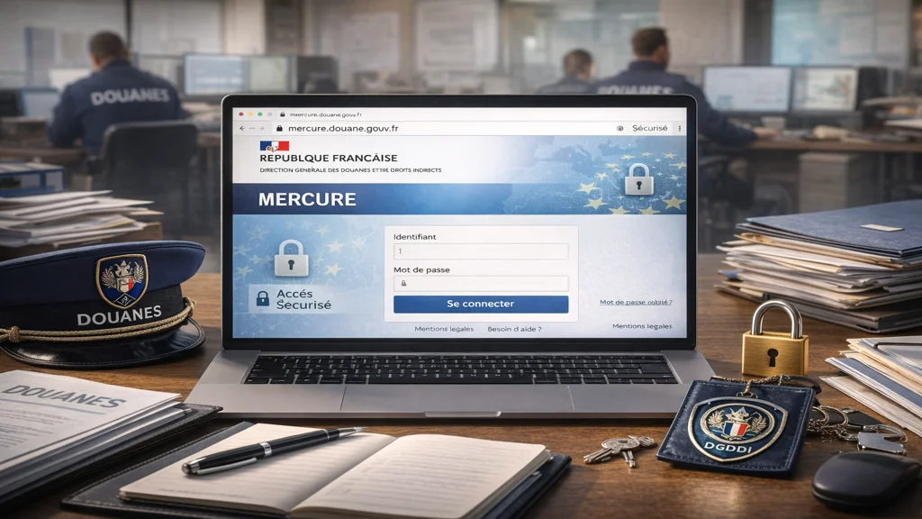 Mercure Douane désigne principalement le portail d'accès sécurisé de la Direction Générale des Douanes et Droits Indirects (DGDDI), accessible via mercure.douane.gouv.fr. Cette plateforme permet aux agents des douanes et aux professionnels habilités de se connecter à leur espace personnel, d'accéder à la messagerie Mercure (Zimbra), et de consulter des ressources métier. L'expression "mercure douane" peut également renvoyer à la réglementation sur l'import-export du mercure (substance), encadrée par le règlement (UE) 2017/852 qui interdit le commerce de mercure sauf dérogation. Cet article vous guide pour vous connecter à mercure.douane.gouv.fr, résoudre les problèmes d'accès courants, et comprendre les règles d'importation et exportation du mercure en France. Ce que vous allez découvrir : Accès au portail Mercure Douane et Mon espace personnel Résolution des problèmes de connexion (identifiant, mot de passe) Sécurité et authentification Réglementation import-export du mercure (substance) Mercure Douane : qu'est-ce que le portail mercure.douane.gouv.fr Le portail Mercure Douane constitue l'interface numérique principale de la DGDDI pour ses agents et partenaires professionnels. Comprendre son rôle et son fonctionnement facilite la navigation et la résolution de problèmes. Fonction du portail Mercure Mercure.douane.gouv.fr sert de point d'entrée unique pour accéder aux applications métier de la douane française : messagerie professionnelle Zimbra, outils de déclaration, bases documentaires, procédures internes, et ressources de formation. Les agents des douanes y trouvent les informations nécessaires à leurs missions quotidiennes (réglementation, circulaires, contacts internes). Les opérateurs économiques habilités peuvent également y accéder pour certaines démarches spécifiques nécessitant une authentification forte. Public autorisé à se connecter L'accès à Mercure Douane est strictement réservé aux personnes disposant d'une habilitation officielle : agents en poste à la DGDDI, agents en formation, et professionnels du commerce international ayant reçu des identifiants spécifiques pour des procédures déclaratives ou consultatives. Les particuliers et entreprises non habilités ne peuvent pas créer de compte sur ce portail. Différence avec les services douaniers publics Mercure Douane ne remplace pas les plateformes publiques destinées aux entreprises et citoyens, comme douane.gouv.fr (site institutionnel d'information) ou le guichet unique national pour les formalités douanières. Si vous cherchez à effectuer une déclaration douanière en tant qu'entreprise, à consulter des informations sur les droits de douane, ou à contacter les services douaniers, vous devez vous tourner vers ces portails publics, pas vers Mercure. Comment se connecter à Mercure Douane : procédure étape par étape La connexion au portail Mercure suit une procédure d'authentification sécurisée standard. Voici les étapes détaillées. Accéder à la page de connexion Ouvrez votre navigateur web et tapez directement mercure.douane.gouv.fr dans la barre d'adresse. Ne passez jamais par un moteur de recherche ni par un lien reçu par email pour éviter les risques de phishing. La page d'accueil affiche un formulaire de connexion avec deux champs : identifiant et mot de passe. Saisir votre identifiant Votre identifiant vous a été fourni lors de votre prise de poste à la DGDDI ou lors de l'obtention de votre habilitation professionnelle. Il se compose généralement de votre nom de famille suivi d'initiales ou d'un numéro matricule, selon les conventions internes. Saisissez-le exactement tel qu'il vous a été communiqué, en respectant majuscules et minuscules si précisé. Entrer votre mot de passe Tapez votre mot de passe dans le champ prévu. Par mesure de sécurité, les caractères apparaissent masqués (points ou étoiles). Vérifiez que votre clavier est configuré en azerty (français) et que le verrouillage majuscules (Caps Lock) n'est pas activé accidentellement. Les mots de passe des administrations respectent généralement des critères stricts : longueur minimale, combinaison de lettres, chiffres et caractères spéciaux. Valider et accéder à Mon espace personnel Cliquez sur le bouton "Se connecter" ou "Valider". Si vos identifiants sont corrects, vous êtes redirigé vers Mon espace personnel, page d'accueil centralisée affichant les tuiles d'accès aux différents services : messagerie Mercure (Zimbra), applications métier, annuaire interne, documentation. Depuis cet espace, vous pouvez naviguer vers les outils dont vous avez besoin. Première connexion et changement de mot de passe Lors de votre première connexion avec un mot de passe provisoire, le système vous demandera obligatoirement de le modifier. Choisissez un mot de passe robuste que vous n'utilisez nulle part ailleurs. Notez-le dans un endroit sûr (gestionnaire de mots de passe, coffre-fort numérique) ou mémorisez-le de manière sécurisée. Les mots de passe doivent généralement être renouvelés tous les 3 à 6 mois selon la politique de sécurité de la DGDDI. Accéder à la messagerie Mercure (Zimbra) depuis le portail La messagerie Mercure, basée sur la solution Zimbra, constitue l'outil de communication professionnelle principal des agents de la DGDDI. Voici comment y accéder et l'utiliser efficacement. Lancer la messagerie depuis Mon espace personnel Une fois connecté à mercure.douane.gouv.fr, repérez la tuile ou le lien "Messagerie" ou "Zimbra" dans votre espace personnel. Cliquez dessus pour ouvrir l'interface webmail. L'authentification est généralement automatique (SSO - Single Sign-On) : vous n'avez pas besoin de ressaisir vos identifiants si vous êtes déjà connecté au portail Mercure. Interface et fonctionnalités de Zimbra Zimbra propose une interface webmail complète : réception et envoi d'emails, classement par dossiers, carnet d'adresses institutionnel, agenda partagé, création de listes de diffusion. Vous pouvez consulter vos emails professionnels depuis n'importe quel poste connecté à Internet, sans configuration logicielle particulière. L'interface ressemble à celle de Gmail ou Outlook Web, facilitant la prise en main. Configuration sur client de messagerie (optionnel) Si vous préférez utiliser un client de messagerie lourd (Outlook, Thunderbird), vous pouvez configurer l'accès à votre compte Zimbra via les protocoles IMAP ou POP. Les paramètres de configuration (serveur entrant, sortant, ports, sécurité SSL/TLS) sont fournis par le support informatique de votre direction. Cette configuration permet de consulter vos emails hors ligne et d'intégrer votre messagerie Mercure à votre environnement de travail local. Bonnes pratiques de sécurité sur la messagerie Ne transférez jamais d'emails professionnels vers une adresse personnelle. Ne cliquez pas sur des liens suspects même s'ils semblent provenir d'un collègue : vérifiez l'expéditeur réel. Ne communiquez jamais vos identifiants Mercure par email, même à un prétendu support informatique. Les demandes légitimes de support ne passent jamais par ce canal. Mot de passe oublié sur Mercure Douane : procédure de réinitialisation Oublier son mot de passe est fréquent, surtout après une période d'absence (congés, formation). Voici comment réinitialiser votre accès. Utiliser la fonction "Mot de passe oublié" Sur la page de connexion de mercure.douane.gouv.fr, cherchez le lien "Mot de passe oublié ?" ou "Réinitialiser mon mot de passe". Cliquez dessus pour lancer la procédure de récupération. Vous devrez saisir votre identifiant et potentiellement répondre à une question de sécurité configurée lors de l'activation de votre compte. Réinitialisation par email de secours Si vous aviez renseigné une adresse email de secours (personnelle ou secondaire) lors de la création de votre compte, un lien de réinitialisation vous sera envoyé à cette adresse. Cliquez sur ce lien (valide généralement 24 heures) pour définir un nouveau mot de passe. Si vous n'avez plus accès à cette boîte email de secours, passez à la procédure manuelle. Contacter le support informatique de la DGDDI Si la réinitialisation automatique échoue, contactez directement le support informatique ou le service RH de votre direction. Vous devrez fournir votre identité, votre numéro de matricule, et éventuellement répondre à des questions de sécurité pour prouver votre identité. Le support générera un nouveau mot de passe provisoire qu'il vous communiquera par un canal sécurisé (téléphone, courrier interne). Éviter le blocage de compte après plusieurs tentatives Après trois tentatives de connexion infructueuses, votre compte peut être temporairement verrouillé pour raisons de sécurité. Ce mécanisme empêche les attaques par force brute. Si vous constatez que votre compte est bloqué, attendez 30 minutes avant de réessayer ou contactez immédiatement le support pour déblocage manuel. N'essayez pas indéfiniment avec des mots de passe aléatoires : cela aggrave le blocage. Problèmes de connexion fréquents et solutions techniques Au-delà des identifiants oubliés, plusieurs problèmes techniques peuvent empêcher l'accès à Mercure Douane. Voici les cas les plus courants et leurs solutions. Erreur "Identifiant ou mot de passe incorrect" alors que vous êtes certain de vos codes Vérifiez que votre clavier est en mode azerty (français) et que le verrouillage majuscules n'est pas activé. Certains mots de passe sont sensibles à la casse. Essayez de taper votre mot de passe dans un éditeur de texte pour visualiser ce que vous tapez, puis copiez-collez-le (méthode à utiliser avec précaution si vous êtes sur un poste partagé). Si le problème persiste, votre mot de passe a peut-être expiré : contactez le support. Page blanche ou erreur 404 lors de l'accès à mercure.douane.gouv.fr Vérifiez que vous avez correctement tapé l'URL : mercure.douane.gouv.fr (sans www, sans http supplémentaire). Si l'erreur persiste, le site peut être momentanément en maintenance. Consultez l'intranet de la DGDDI ou contactez vos collègues pour savoir si une maintenance planifiée est en cours. Essayez à nouveau après 30 minutes. Connexion refusée avec message de sécurité ou certificat invalide Ce message apparaît parfois si vous utilisez un réseau non sécurisé ou si votre navigateur n'a pas les certificats racine à jour. Assurez-vous de vous connecter depuis le réseau professionnel de la DGDDI ou via un VPN sécurisé si vous êtes en télétravail. Ne forcez jamais une connexion malgré un avertissement de sécurité : cela peut indiquer une tentative d'interception (man-in-the-middle). Navigateur ou cache posant problème Si Mercure Douane affiche des comportements erratiques (champs qui ne se remplissent pas, pages qui ne se chargent pas entièrement), videz le cache de votre navigateur et supprimez les cookies liés à mercure.douane.gouv.fr. Sur Chrome : Paramètres > Confidentialité et sécurité > Effacer les données de navigation (cochez "Cookies" et "Images et fichiers en cache"). Sur Firefox : Historique > Supprimer l'historique récent. Redémarrez ensuite votre navigateur et réessayez. Navigateurs recommandés et compatibilité Les portails de l'administration fonctionnent généralement mieux avec des navigateurs récents et maintenus : Chrome, Firefox, Edge (version Chromium). Internet Explorer n'est plus supporté par Microsoft et pose des problèmes de compatibilité croissants. Assurez-vous que votre navigateur est à jour (vérifiez dans les paramètres). Si vous utilisez un système d'exploitation ancien (Windows 7 par exemple), envisagez une mise à jour ou utilisez un poste plus récent. Sécurité et authentification sur Mercure Douane : protéger votre accès La sécurité de votre compte Mercure Douane protège non seulement vos données personnelles, mais aussi des informations sensibles de l'administration. Voici les bonnes pratiques indispensables. Ne jamais partager vos identifiants Vos identifiant et mot de passe sont strictement personnels et confidentiels. Ne les communiquez jamais à un collègue, même de confiance, ni à un supérieur hiérarchique. Aucun support informatique légitime ne vous demandera votre mot de passe par téléphone ou email. Tout partage d'identifiants constitue une violation des règles de sécurité et engage votre responsabilité. Détecter et éviter les tentatives de phishing Le phishing (hameçonnage) cible régulièrement les agents de l'administration. Vous pourriez recevoir un email prétendant venir de la DGDDI ou du support informatique, vous demandant de cliquer sur un lien pour "réinitialiser votre compte" ou "vérifier vos informations". Ces emails frauduleux vous redirigent vers un faux site imitant mercure.douane.gouv.fr pour voler vos identifiants. Vérifier l'URL avant de saisir vos identifiants Avant d'entrer vos codes de connexion, vérifiez systématiquement l'URL dans la barre d'adresse : elle doit être exactement mercure.douane.gouv.fr (avec le cadenas de sécurité https). Toute autre URL (mercure-douane.fr, mercure.douanes.com, douane-mercure.gouv.fr) est frauduleuse. Les pirates créent des domaines très proches pour tromper les victimes pressées. Utiliser l'authentification forte si disponible Certains accès à Mercure peuvent proposer une authentification à deux facteurs (2FA) : après avoir saisi votre mot de passe, vous devez valider la connexion via un code SMS, une application mobile, ou une clé de sécurité physique. Activez systématiquement cette option si elle est disponible : elle empêche un pirate d'accéder à votre compte même s'il a volé votre mot de passe. Déconnexion systématique sur poste partagé Si vous vous connectez depuis un ordinateur partagé ou public (salle de formation, poste de passage), déconnectez-vous toujours explicitement en cliquant sur "Déconnexion" ou "Se déconnecter" avant de quitter. Ne fermez pas simplement l'onglet ou le navigateur : la session peut rester ouverte, permettant à l'utilisateur suivant d'accéder à votre compte. Sur votre poste personnel, verrouillez votre session (Windows + L) quand vous vous absentez. Habilitation et droits d'accès à Mercure Douane L'accès à Mercure Douane nécessite une habilitation préalable qui définit vos droits et périmètres d'action. Voici comment fonctionne ce système. Obtention de l'habilitation initiale Les agents de la DGDDI reçoivent automatiquement leurs identifiants Mercure lors de leur prise de poste, après validation de leur recrutement et signature du contrat. Les professionnels externes (commissionnaires en douane, opérateurs économiques agréés) doivent formuler une demande d'habilitation auprès de la direction douanière dont ils dépendent, justifier de leur activité, et signer des engagements de confidentialité. Niveaux de droits et restrictions Les droits d'accès sur Mercure sont granulaires : tous les agents n'ont pas accès aux mêmes applications et informations. Un agent affecté au contrôle des voyageurs n'aura pas accès aux outils de fiscalité des entreprises, et inversement. Ces restrictions limitent l'exposition des données sensibles et respectent le principe du "besoin d'en connaître". Modification et révocation des droits En cas de changement de poste, de mutation ou de départ de la DGDDI, vos droits d'accès sont modifiés ou révoqués. Signalez immédiatement à votre hiérarchie et au support informatique tout changement de situation pour que vos accès soient mis à jour. Un compte non utilisé depuis plusieurs mois peut être automatiquement désactivé pour raisons de sécurité. Demander des accès supplémentaires Si vos nouvelles fonctions nécessitent des accès à des applications Mercure auxquelles vous n'aviez pas accès auparavant, formulez une demande motivée auprès de votre responsable hiérarchique. Celui-ci valide ou refuse la demande, qui est ensuite traitée par le service informatique. Les délais varient de quelques jours à plusieurs semaines selon la sensibilité des accès demandés. Réglementation sur l'import-export du mercure (substance) en France Au-delà du portail numérique, "mercure douane" peut également renvoyer aux règles douanières concernant la substance chimique mercure. Voici l'essentiel de la réglementation en vigueur. Interdiction générale du commerce de mercure Le règlement (UE) 2017/852 relatif au mercure interdit l'importation et l'exportation de mercure élémentaire (Hg), de composés de mercure, et de mélanges contenant du mercure dans l'Union européenne. Cette interdiction vise à limiter les risques sanitaires et environnementaux associés à ce métal lourd toxique, responsable de graves pathologies (troubles neurologiques, rénaux, respiratoires) et d'une pollution durable des écosystèmes. Produits concernés par l'interdiction Sont notamment visés : mercure métallique liquide, minerai de cinabre (sulfure de mercure), composés inorganiques de mercure (chlorure, oxyde, sulfure), produits manufacturés contenant du mercure comme certains thermomètres, baromètres, piles boutons, lampes fluorescentes, commutateurs électriques. L'importation de ces produits depuis un pays tiers ou leur exportation hors UE sont prohibées sauf dérogation explicite. Dérogations et cas particuliers autorisés Des dérogations existent pour des usages spécifiques : recherche scientifique, analyses médicales, production de vaccins (thiomersal), traitement de déchets contenant du mercure dans des installations agréées, ou opérations de décontamination. Ces dérogations nécessitent une autorisation préalable des autorités compétentes (Ministère de la Transition écologique, autorités sanitaires) et un dossier justificatif détaillé prouvant l'impossibilité d'utiliser une substance alternative. Rôle de la douane française dans le contrôle du mercure Les agents des douanes vérifient au passage en frontière (ports, aéroports, postes frontières terrestres) que les marchandises importées ou exportées ne contiennent pas de mercure interdit. En cas de détection, ils procèdent à la saisie de la marchandise, à une amende administrative ou pénale, et à la transmission du dossier au parquet si l'infraction est grave (grande quantité, récidive, organisation criminelle). Les entreprises doivent déclarer tout produit contenant du mercure dans leurs déclarations douanières. Sanctions en cas d'importation ou exportation illégale Importer ou exporter du mercure en violation du règlement (UE) 2017/852 expose à des sanctions lourdes : amende de plusieurs milliers d'euros, confiscation de la marchandise, suspension temporaire ou définitive de l'agrément douanier (opérateur économique agréé), et poursuites pénales dans les cas graves (trafic organisé). Les entreprises doivent former leurs équipes logistiques et douanières pour éviter toute infraction involontaire. Comment vérifier si un produit contient du mercure soumis à réglementation Consultez la fiche de données de sécurité (FDS) du produit fournie par le fabricant ou le fournisseur. La section 3 "Composition/informations sur les composants" indique la présence de mercure ou composés mercuriels. Pour les équipements électroniques, vérifiez les marquages réglementaires (pictogrammes, mentions "sans mercure" ou "mercury-free"). En cas de doute, contactez votre déclarant en douane ou un conseil spécialisé avant toute opération d'import-export. Mercure Douane : l'essentiel à retenir pour une connexion réussie Accéder à Mercure Douane nécessite une habilitation officielle et le respect de procédures de sécurité strictes. Le portail mercure.douane.gouv.fr centralise les outils professionnels de la DGDDI, notamment la messagerie Zimbra. En cas de problème de connexion, vérifiez vos identifiants, votre navigateur, et n'hésitez pas à contacter le support informatique de votre direction. Soyez vigilant face aux tentatives de phishing : ne saisissez jamais vos codes sur un site autre que l'URL officielle. Concernant la réglementation douanière du mercure substance, retenez que le règlement (UE) 2017/852 interdit largement son commerce, avec des dérogations strictement encadrées pour usages essentiels. Les entreprises doivent vérifier la composition de leurs produits et respecter scrupuleusement les obligations déclaratives pour éviter sanctions et saisies. La douane française assure le contrôle effectif de ces interdictions aux frontières. Que vous soyez agent de la DGDDI cherchant à accéder à votre messagerie professionnelle, ou opérateur économique s'interrogeant sur la légalité d'importer un produit contenant du mercure, les règles et procédures décrites dans cet article vous permettent de naviguer en toute conformité dans l'environnement numérique et réglementaire de la douane française.