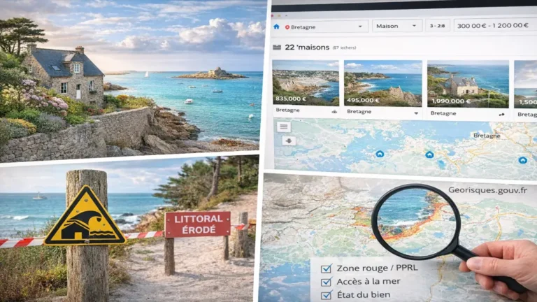 Maison en Bretagne bord de mer : trouver les annonces et acheter sans mauvaise surprise 7 Maison Bretagne bord de mer avec vue océan et recherche immobilière en zone littorale