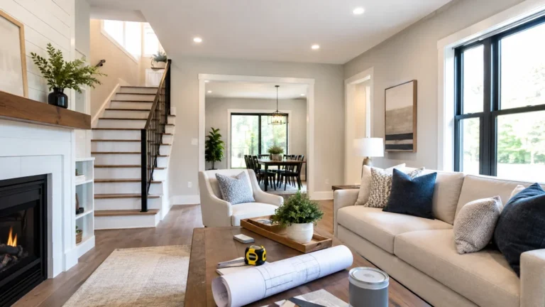 Quels travaux augmentent réellement la valeur d’une maison avant une vente ? 7 Salon rénové et modernisé pour augmenter la valeur d’une maison avant sa vente